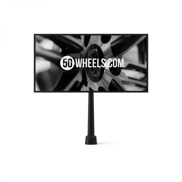Билборд для магазина автомобильных дисков и шин "50wheels.com"